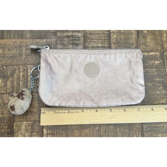 Kipling Creativity Accessory Zipper Pouch Polyamide Pink With Keychain - Picture 13 of 14